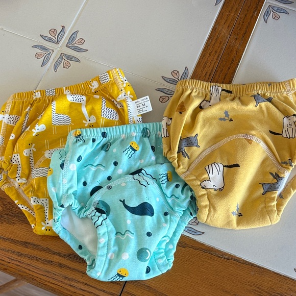 upairy Other - Whimsical Animal Print Toddler Underwear - Yellow, Aqua, and Tan